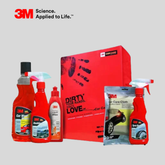 3M Small Car Care Kit with (Shampoo, Tyre Dresser, Dashboard Dresser, Liquid Wax, and Microfiber Cloth )| Comprehensive Car Cleaning Kit