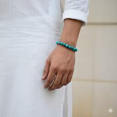 Turquoise Beaded Bracelet – Unisex Elegance